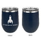 Rocket Science Stainless Wine Tumblers - Navy - Single Sided - Approval