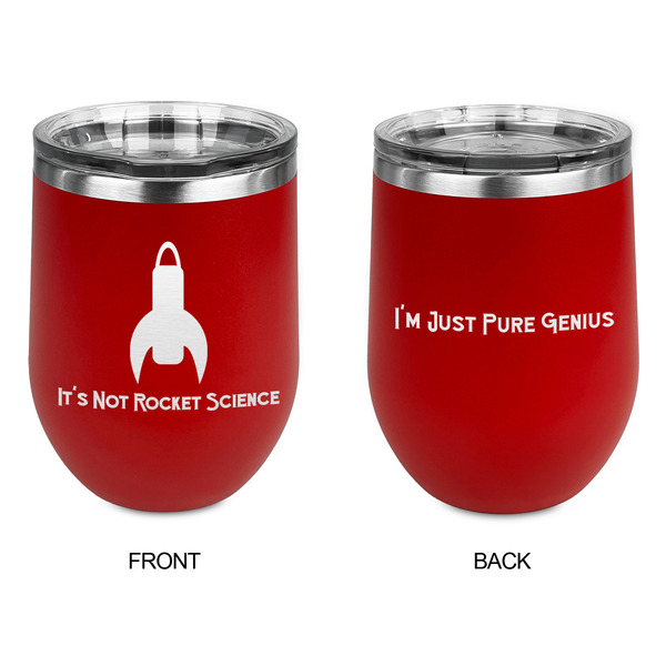 Rocket Science Stainless Wine Tumblers - Red - Double Sided - Approval