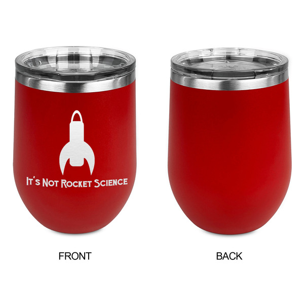Rocket Science Stainless Wine Tumblers - Red - Single Sided - Approval