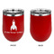 Rocket Science Stainless Wine Tumblers - Red - Single Sided - Approval