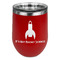 Rocket Science Stainless Wine Tumblers - Red - Single Sided - Front