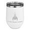 Rocket Science Stainless Wine Tumblers - White - Single Sided - Front