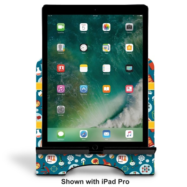 Rocket Science Stylized Tablet Stand - Front with ipad