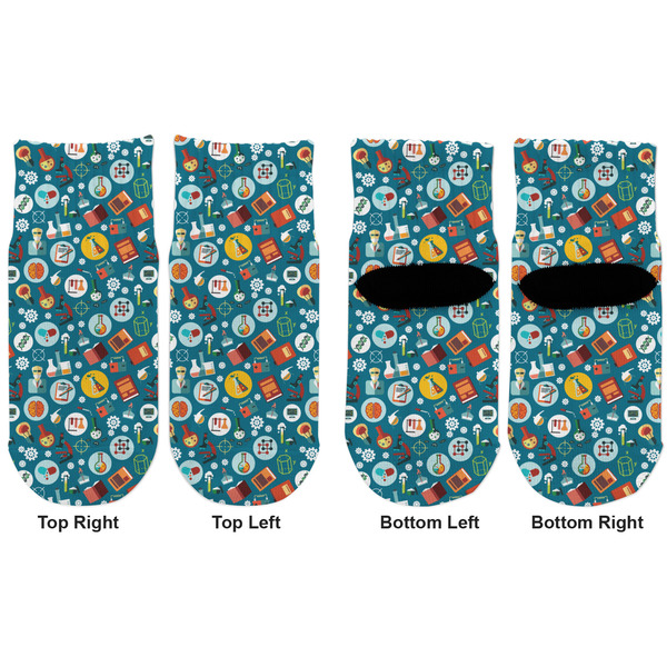 Rocket Science Toddler Ankle Socks - Double Pair - Front and Back - Apvl