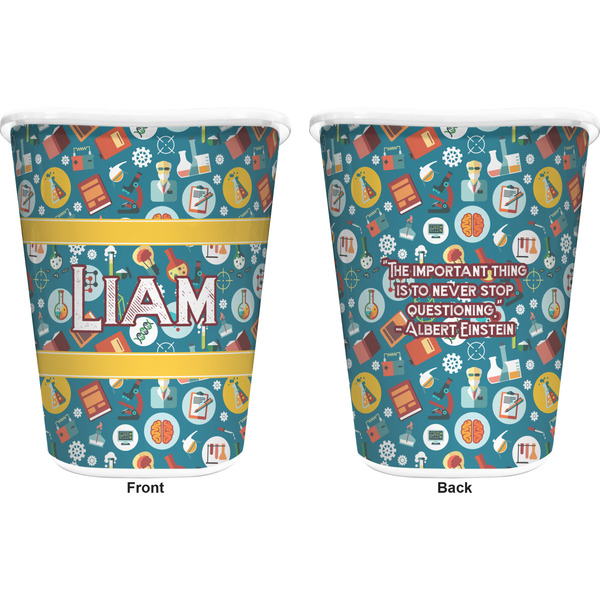 Rocket Science Trash Can White - Front and Back - Apvl