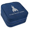 Rocket Science Travel Jewelry Boxes - Leather - Navy Blue - Angled View