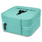 Rocket Science Travel Jewelry Boxes - Leather - Teal - View from Rear