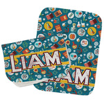 Rocket Science Burp Cloths - Fleece - Set of 2 w/ Name or Text