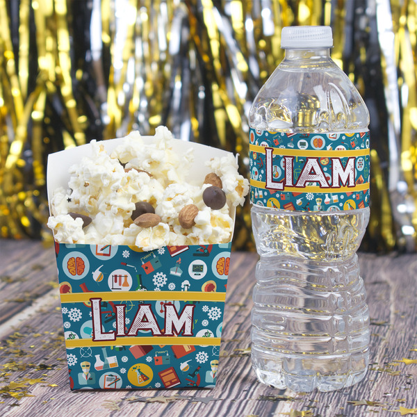 Rocket Science Water Bottle Label - w/ Favor Box