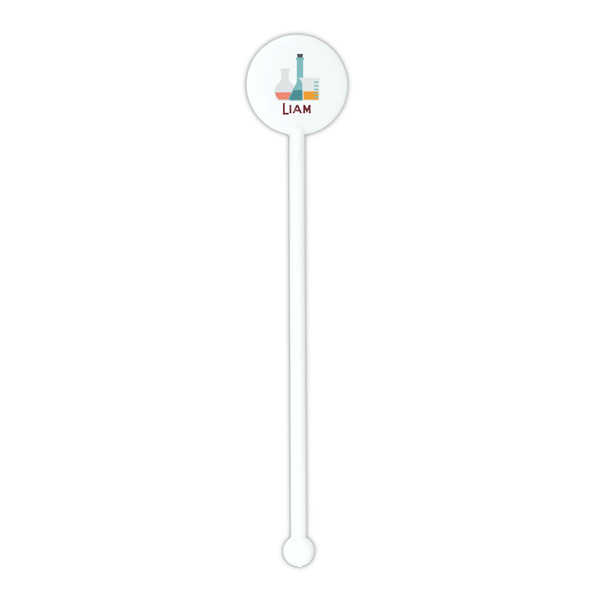 Rocket Science White Plastic 5.5" Stir Stick - Round - Single Stick