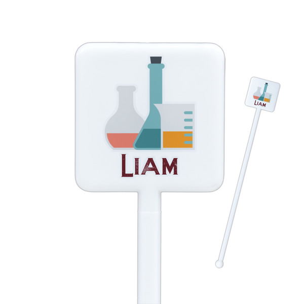 Custom Rocket Science Square Plastic Stir Sticks (Personalized)