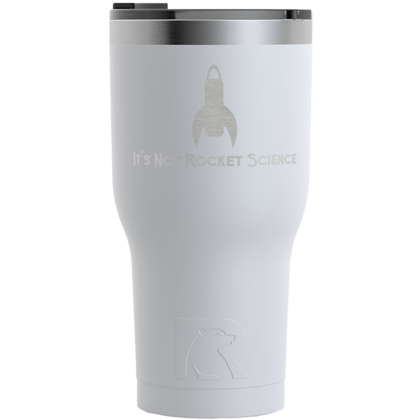 Custom Rocket Science RTIC Tumbler - White - Engraved Front (Personalized)