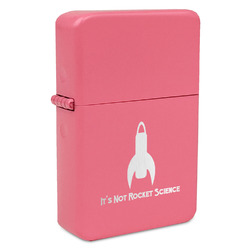 Rocket Science Windproof Lighter - Pink - Single Sided & Lid Engraved (Personalized)