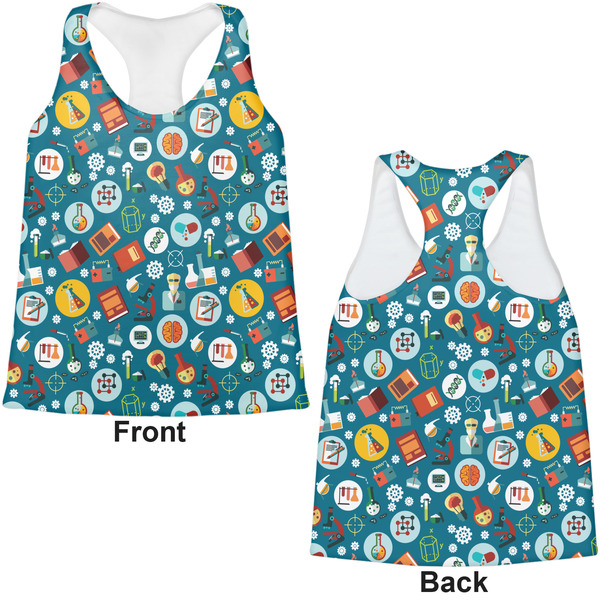 Rocket Science Womens Racerback Tank Tops - Medium - Front and Back