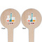 Rocket Science Wooden 4" Food Pick - Round - Double Sided - Front & Back