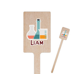 Rocket Science 6.25" Rectangle Wooden Stir Sticks - Single Sided (Personalized)