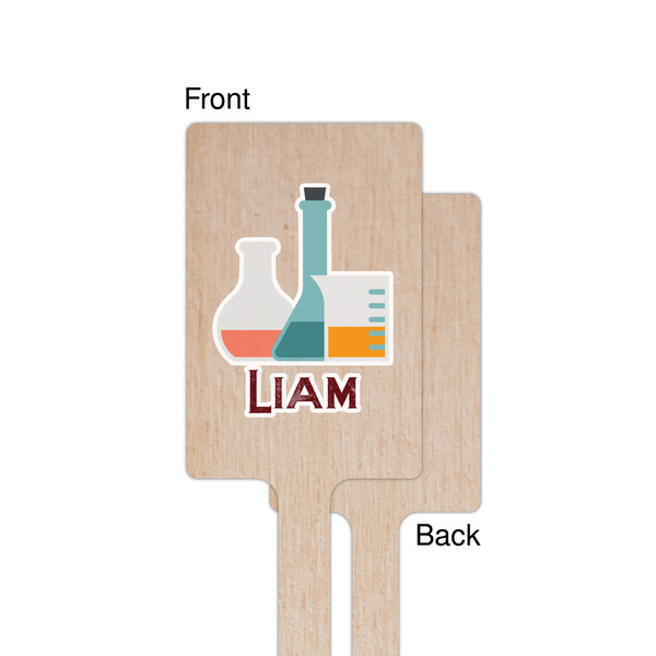 Rocket Science Wooden 6.25" Stir Stick - Rectangular - Single - Front & Back