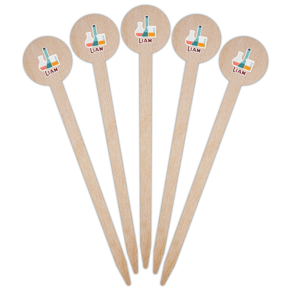 Rocket Science Wooden 6" Food Pick - Round - Fan View