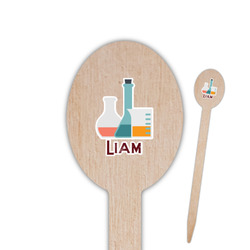 Rocket Science Oval Wooden Food Picks - Single Sided (Personalized)