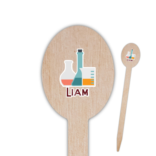 Custom Rocket Science Oval Wooden Food Picks (Personalized)