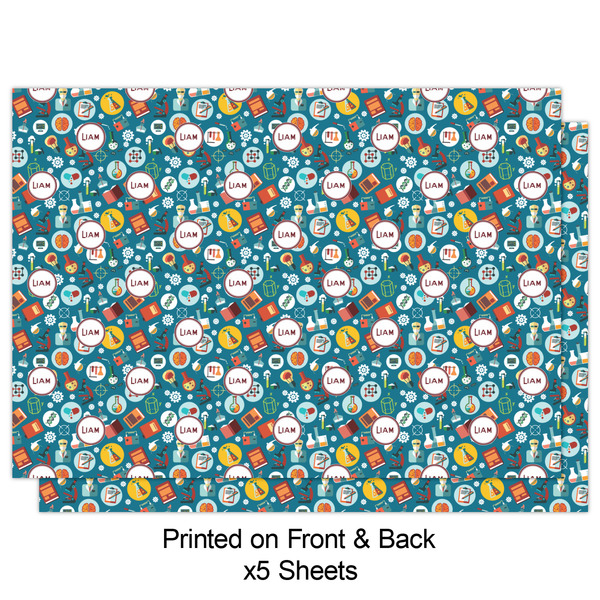 Rocket Science Wrapping Paper Sheet - Double Sided - Front