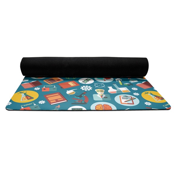 Rocket Science Yoga Mat Rolled up Black Rubber Backing