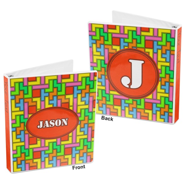 Tetromino 3-Ring Binder Front and Back