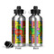 Tetromino Aluminum Water Bottle - Front and Back