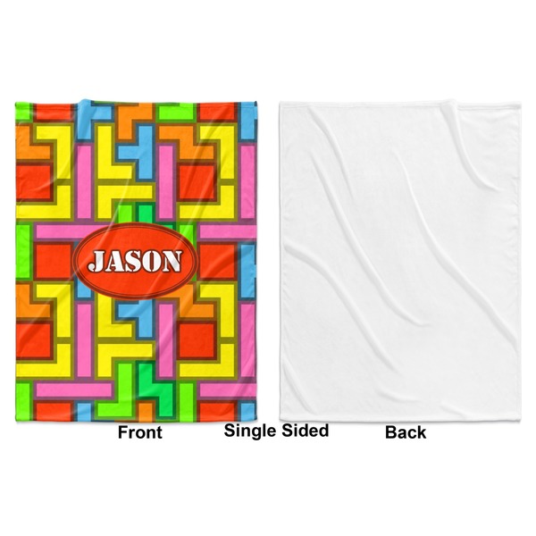 Tetromino Baby Blanket (Single Sided - Printed Front, White Back)
