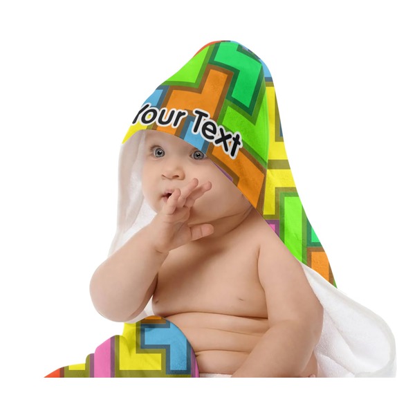 Tetromino Baby Hooded Towel on Child