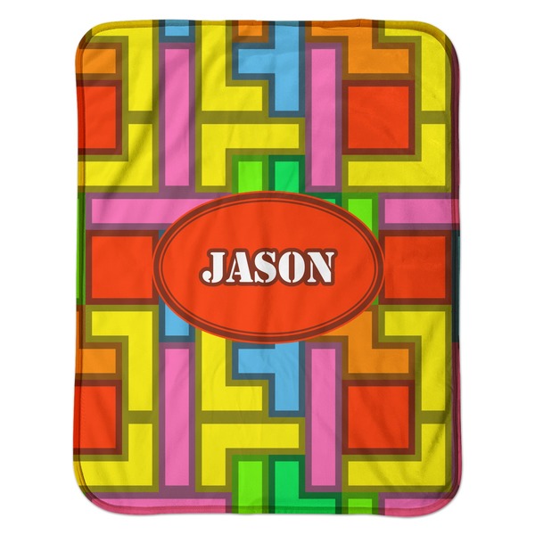 Tetromino Baby Sherpa Blanket - Flat