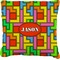 Tetromino Faux-Linen Throw Pillow 26" (Personalized)
