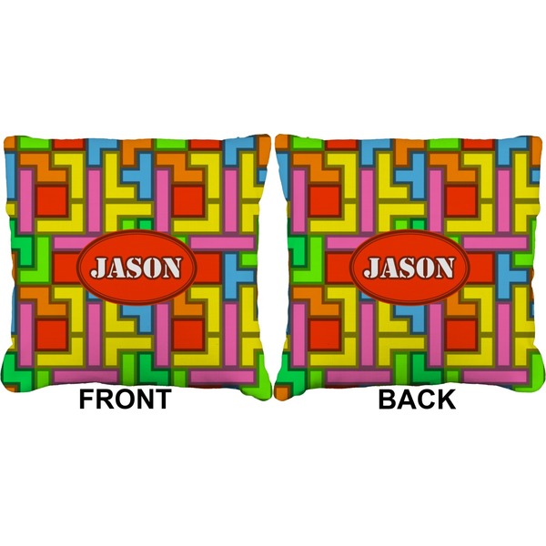 Tetromino Burlap Pillow Approval