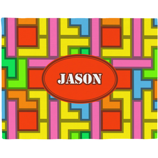 Custom Tetromino Woven Fabric Placemat - Twill w/ Name or Text
