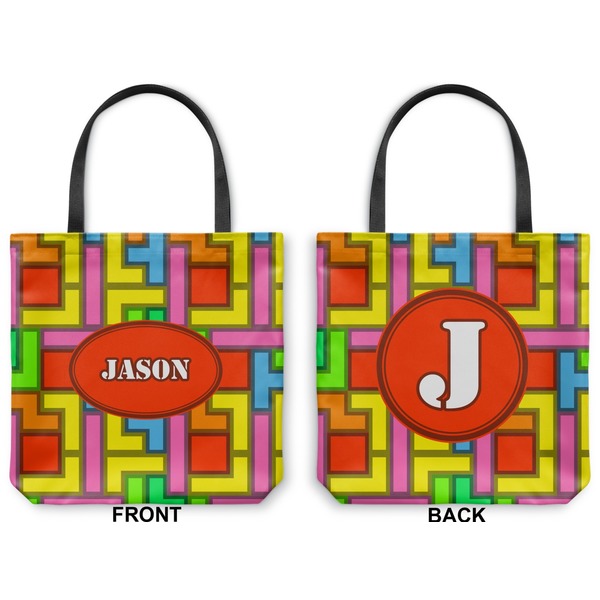 Tetromino Canvas Tote - Front and Back