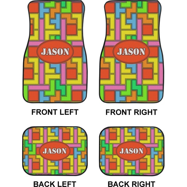 Tetromino Car Floor Mats Set (2F + 2B)