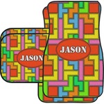 Tetromino Car Floor Mats Set - 2 Front & 2 Back (Personalized)