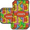 Tetromino Car Floor Mats Set - 2 Front & 2 Back (Personalized)