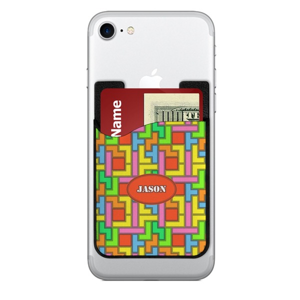 Custom Tetromino 2-in-1 Cell Phone Credit Card Holder & Screen Cleaner (Personalized)