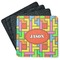 Tetromino Square Rubber Backed Coasters - Set of 4 (Personalized)