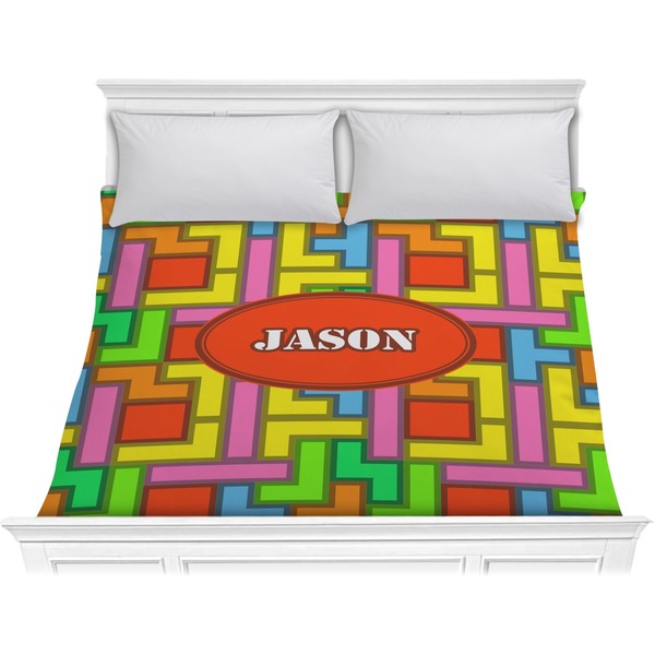 Custom Tetromino Comforter - King (Personalized)