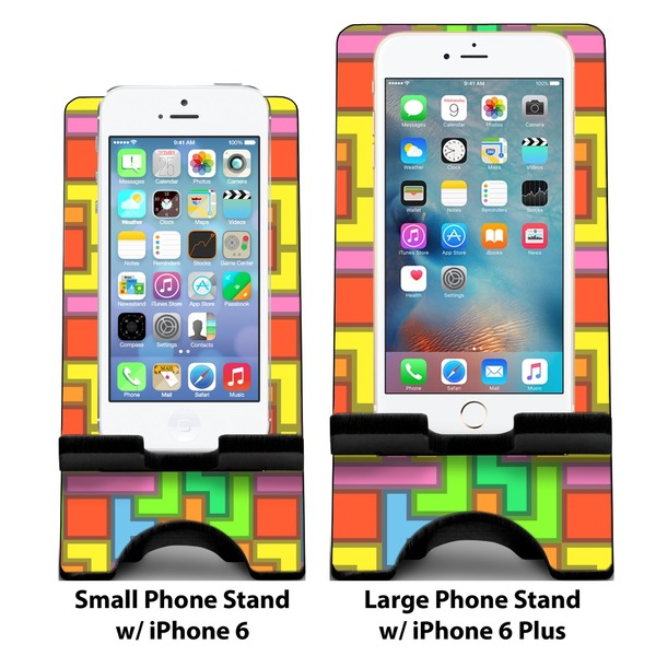 Tetromino Compare Phone Stand Sizes - with iPhones