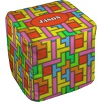 Tetromino Cube Pouf Ottoman - 13" (Personalized)