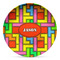 Tetromino Microwave Safe Plastic Plate - Composite Polymer (Personalized)