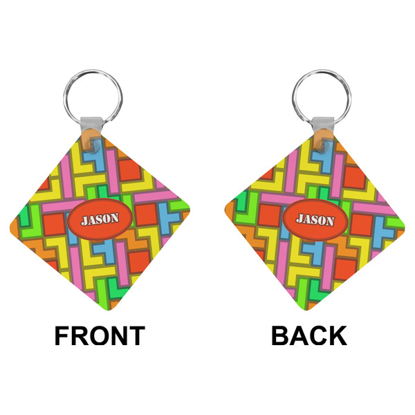 Tetromino Diamond Keychain (Front + Back)