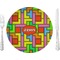 Tetromino 10" Glass Lunch / Dinner Plates - Single or Set (Personalized)