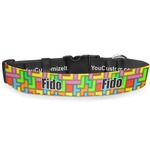 Tetromino Deluxe Dog Collar - Large (13" to 21") (Personalized)
