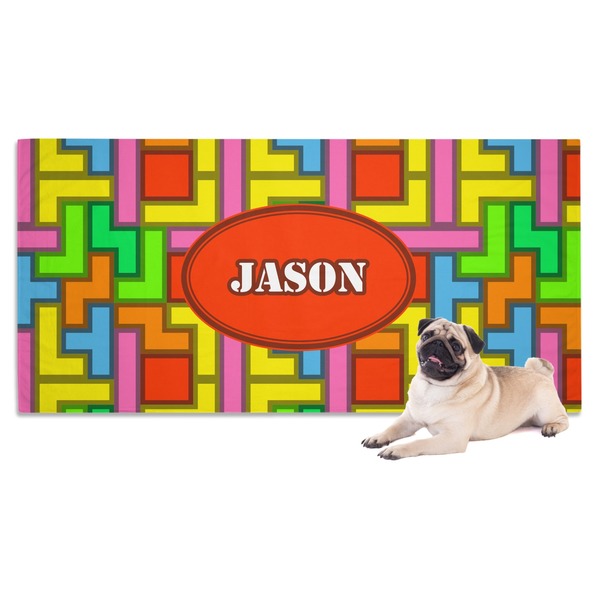 Custom Tetromino Dog Towel (Personalized)