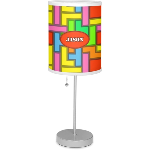 Custom Tetromino 7" Drum Lamp with Shade Polyester (Personalized)