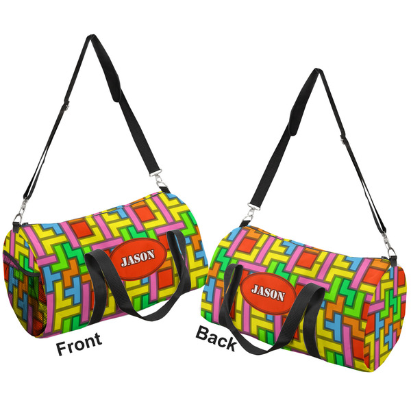 Tetromino Duffle bag large front and back sides